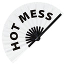 Hot Mess Bamboo Hand Fan