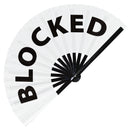 Blocked Bamboo hand fan