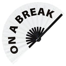 On A Break Bamboo Hand Fan