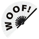 Woof! foldable bamboo hand fan