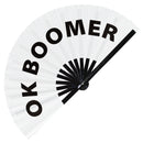 Ok Boomer Bamboo Hand Fan