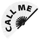 Call Me | Hand Fan foldable bamboo gifts Festival accessories Rave handheld event Clack fans