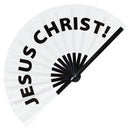 Jesus Christ! Bamboo Hand Fan