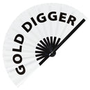 Gold Digger Bamboo Hand Fan