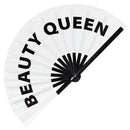 Beauty Queen Bamboo hand fan