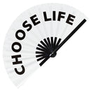 Choose Life Bamboo Hand Fan
