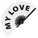 My Love Bamboo Hand Fan