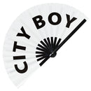 City Boy Bamboo Hand Fan