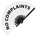 No Complaints Bamboo Hand Fan