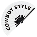 Cowboy Style Bamboo Hand Fan