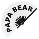 Papa Bear Bamboo Hand Fan