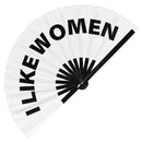 I like Women Bamboo Hand Fan