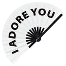 I Adore You Bamboo Hand Fan