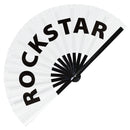 Rockstar Bamboo Hand Fan