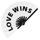 Love Wins Bamboo Hand Fan