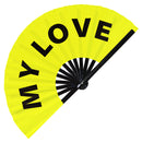 My Love Bamboo Hand Fan