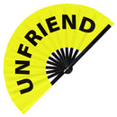 Unfriend foldable bamboo hand fan