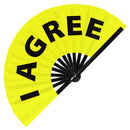 I Agree Bamboo Hand Fan