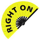 Right On Bamboo Hand Fan