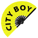 City Boy Bamboo Hand Fan