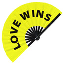 Love Wins Bamboo Hand Fan