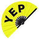 Yep Bamboo folding hand fan