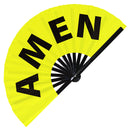Amen Bamboo Hand Fan