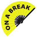 On A Break Bamboo Hand Fan