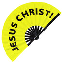 Jesus Christ! Bamboo Hand Fan