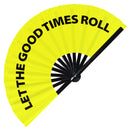 Let The Good Times Roll Bamboo Hand Fan
