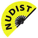 Nudist Bamboo Hand Fan
