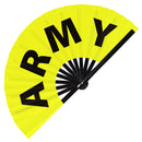 Army - Bamboo hand fan