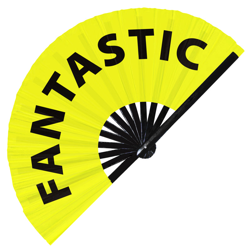 Fantastic | Hand Fan foldable bamboo gifts Festival accessories Rave handheld event Clack fans