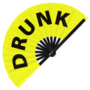 Drunk | Hand Fan foldable bamboo gifts Festival accessories Rave handheld event Clack fans