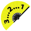 3...2...1 Bamboo Hand Fan