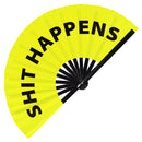 Shit Happens Bamboo Hand Fan