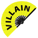 Villain foldable bamboo hand fan