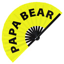 Papa Bear Bamboo Hand Fan