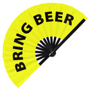 Bring Beer Bamboo hand fan