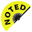 Noted Bamboo Hand Fan