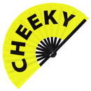 Cheeky | Hand Fan foldable bamboo gifts Festival accessories Rave handheld event Clack fans