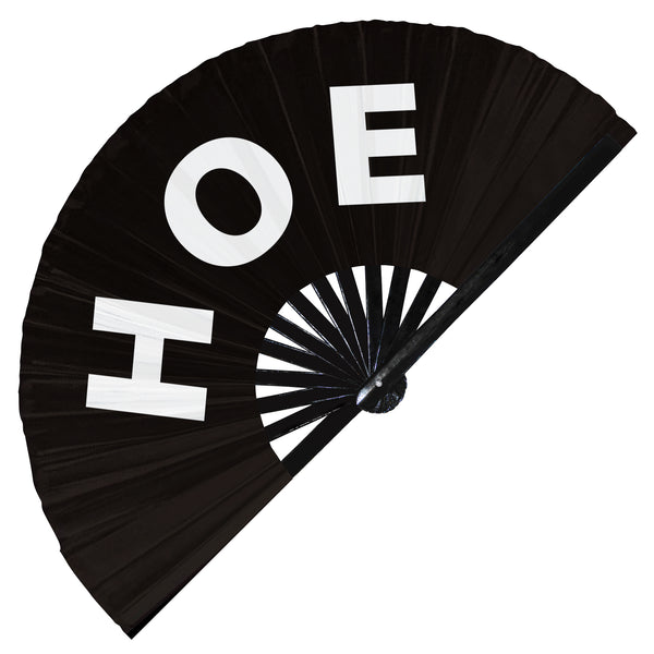 hoe hand fan foldable bamboo circuit hand fan whore slut words expressions statement gifts Festival accessories Rave handheld fan Clack fans