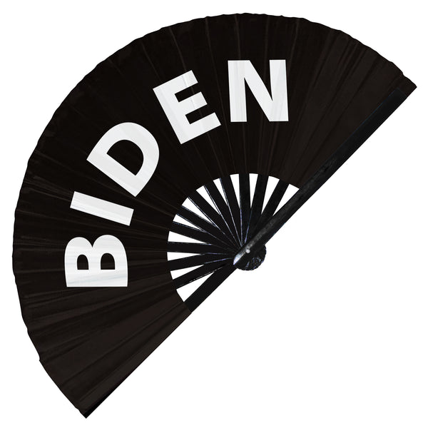 Biden Fan Foldable Large Handheld Fan President Joe Biden Durable Satin Bamboo Hand Fan