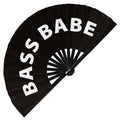 bass babe hand fan foldable bamboo circuit rave hand fans outfit party gear gifts toys music festival rave accessories essential for men and women wear