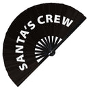 Santa's Crew merry christmas fan Hand Fans Handheld Fans happy new year ho ho ho i'm the gift jingle bells naughty oh joy santa baby santa's crew christmas party chirstmas outfit