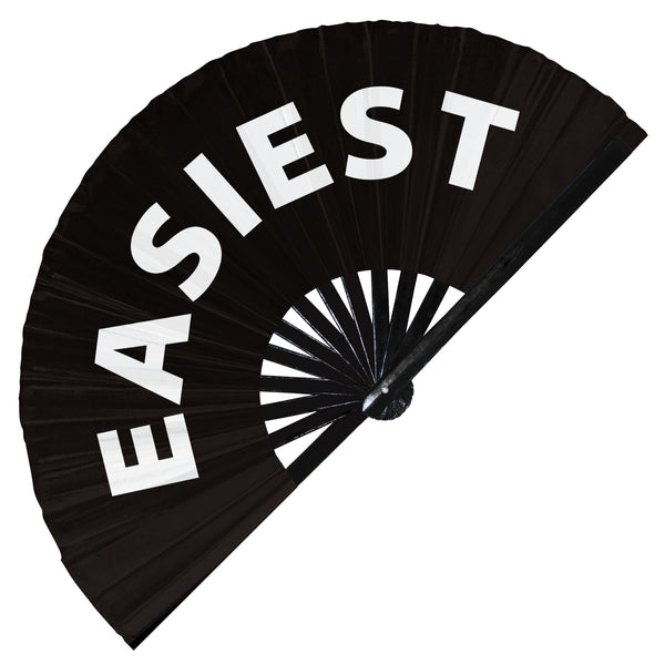 easiest hand fan foldable bamboo circuit easy hand fan words expressions statement gifts Festival accessories Party Rave handheld fan Clack fans gag joke gifts