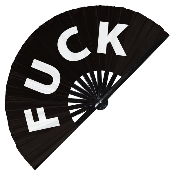 fuck hand fan OMG foldable bamboo circuit hand fan f*ck words expressions statement gifts Festival accessories Rave handheld fan Clack fans