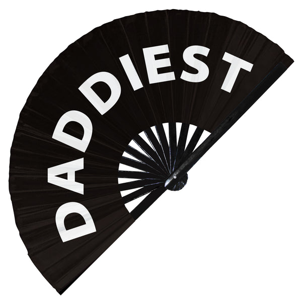 daddiest hand fan foldable bamboo circuit daddy hand fan words expressions statement gifts Festival accessories Party Rave handheld fan Clack fans gag joke gifts