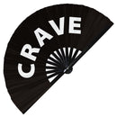 Crave Handheld Bamboo Hand Large Fan Party Accessories Rave Event Circuit Festivals Hand Fan