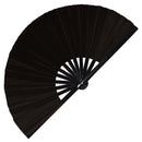 Plain Color Hand Satin Fan Black Blue Folding Fan Green Pink Purple Rave Fan Red White Yellow Hand Fan Drag Circuit Event Festival Birthday Party Wedding Fan